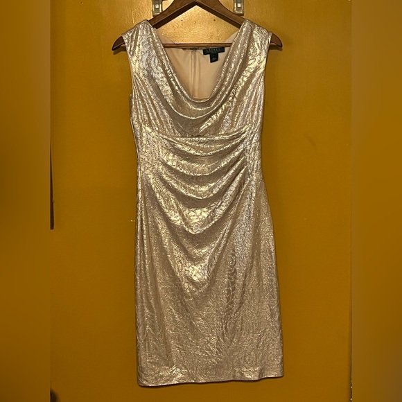 Lauren Ralph Lauren Dresses & Skirts - Lauren Ralph Lauren Gold Cocktail Dress Size 6